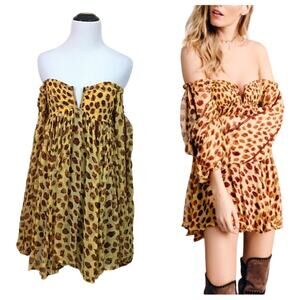 NWT Free People Mini Blooms Dress - Yellow - XS